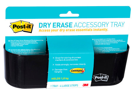 POST-IT® Ablagekorb Dry Erase inkl. 4 Klebestreifen 21.4 x 13.3 x 7.7 cm schwarz