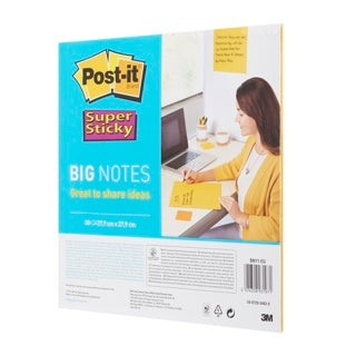 POST-IT® Haftnotizen Super Sticky Big Notes BN11-EU 30 Blatt 27.9 x 27.9 cm gelb
