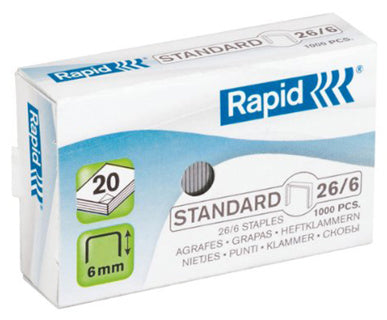 RAPID Heftklammern 26/6 1000 Stück verzinkt