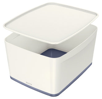 LEITZ Aufbewahrungsbox MyBox 5216 18 Liter weiß/grau metallic