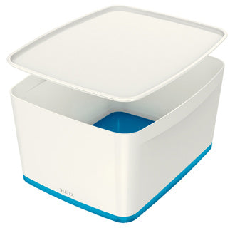 LEITZ Aufbewahrungsbox MyBox 5216 18 Liter weiß/blau metallic