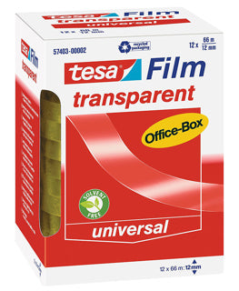 TESA Klebeband 57403 12 Stück 12 mm x 66 m transparent