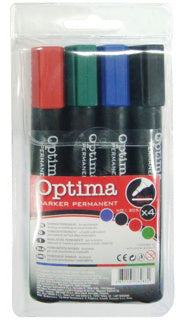 OPTIMA Permanentmarker 205 4 Stück mit Rundspitze 1-3 mm mehrere Farben