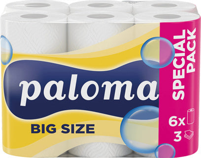 PALOMA Küchenrolle Big Size 6 Rollen 3-lagig weiß