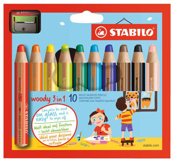 STABILO Buntstifte 880 Woody 10 Stück im Etui mehrere Farben