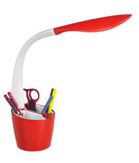 ALCO LED-Schreibtischlampe 9059 mit Butler rot