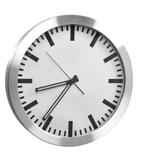 ALCO Wanduhr 190 Ø 35 cm Aluminium silber