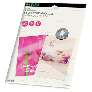 LEITZ Laminierfolie 7489 25 Stück DIN A3 125 µm transparent