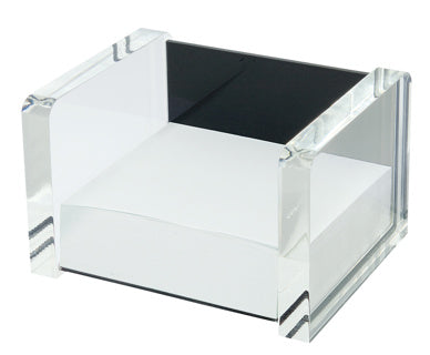 WEDO Zettelbox 607001 Acryl Exklusiv befüllt glasklar/schwarz