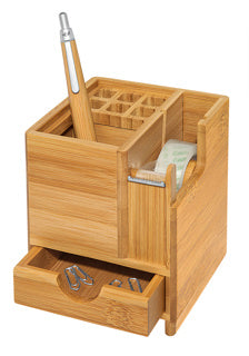 WEDO Tischorganizer 611707 Bambus mit Abroller braun