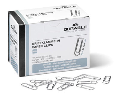 DURABLE Büroklammern 1207 1.000 Stück 26 mm verzinkt