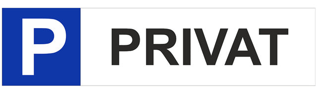 JUST Hinweisschild Privatparkplatz 400 x 100 mm PP
