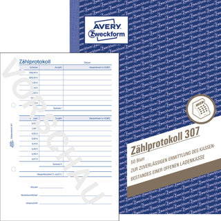 AVERY ZWECKFORM Zählprotokoll 307 50 Blatt A5 ohne Durchschlag weiß
