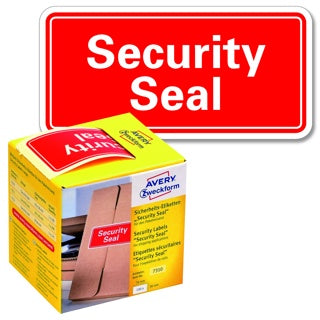 AVERY ZWECKFORM Sicherheitssiegel "Security Seal!" 7310 100 Stück permanent 78 x 38 mm rot