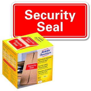 AVERY ZWECKFORM Sicherheitssiegel "Security Seal!" 7311 200 Stück permanent 38 x 20 mm rot