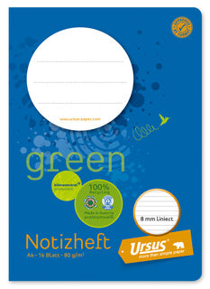 URSUS OE Notizheft DIN A6 16 Blatt 8 mm liniert