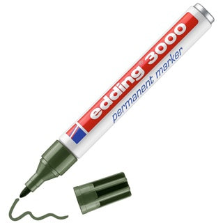EDDING Permanentmarker 3000 mit Rundspitze olivgrün
