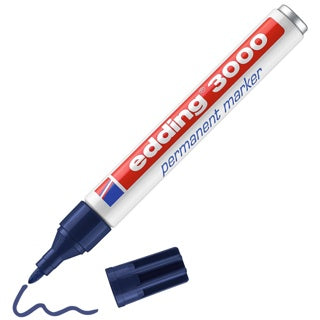 EDDING Permanentmarker 3000 mit Rundspitze stahlblau