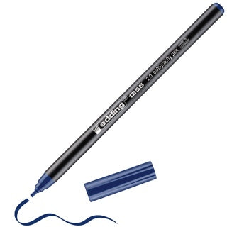 EDDING Faserschreiber 1255 mit Kalligrafiespitze 2 mm stahlblau