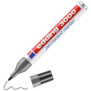 EDDING Permanentmarker 3000 mit Rundspitze 1.5-3 mm grau