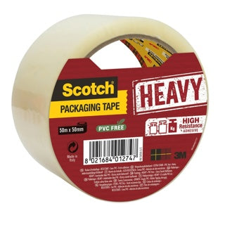 SCOTCH Verpackungsklebeband Heavy 1 Rolle 50mm x 50m transparent