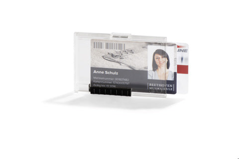 DURABLE Ausweishalter 8921 PUSHBOX für 2 Karten 54 x 87 mm transparent