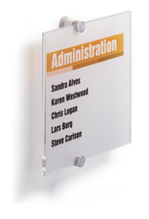 DURABLE Türschild 4824 CRYSTAL SIGN® aus Acryl 210 x 210 mm transparent