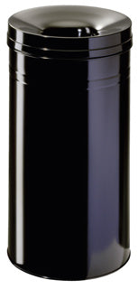 DURABLE Papierkorb 3327 SAFE+ 60 Liter mit Flammenlöschkopf aus Metall Ø 37.5 x 68 cm schwarz