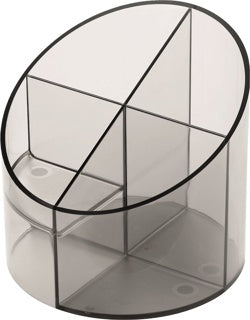HELIT Mulitköcher 4 Fächer grau/transparent