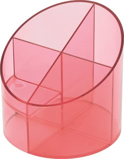 HELIT Mulitköcher 4 Fächer rot/transparent