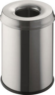 HELIT Papierkorb 30 Liter silber