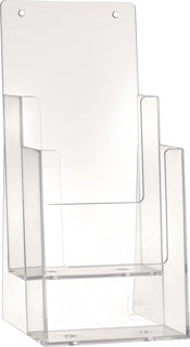 HELIT Tischprospekthalter 2 Taschen Format 1/3 A4 transparent