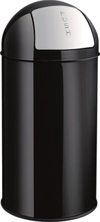 HELIT Abfalleimer push 30 Liter schwarz