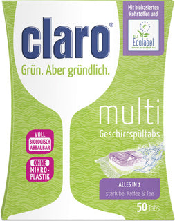 CLARO Geschirrspültabs ÖKO Multi All-in-1 50 Stück