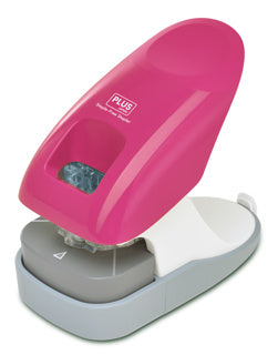 PLUS Hefter Japan klammerlos 10 Blatt pink