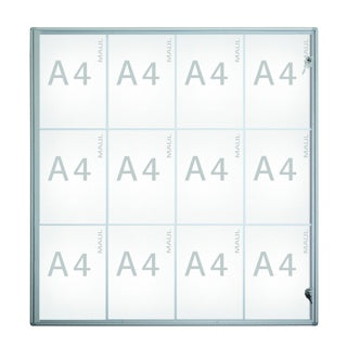 MAUL Schaukasten MAULextraslim 12x A4 Aluminium
