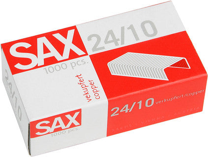 SAX Heftklammern 24/10 Kupfer 1000 Stück