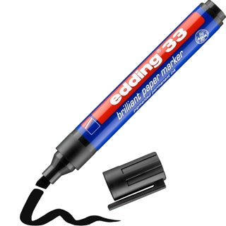 EDDING Brillant-Papiermarker 33 mit Keilspitze 1 - 5 mm schwarz