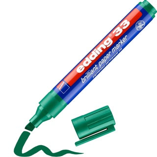 EDDING Brillant-Papiermarker 33 mit Keilspitze permanent 1-5 mm grün