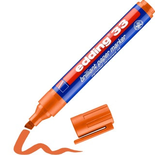 EDDING Brillant-Papiermarker 33 mit Keilspitze permanent 1-5 mm orange
