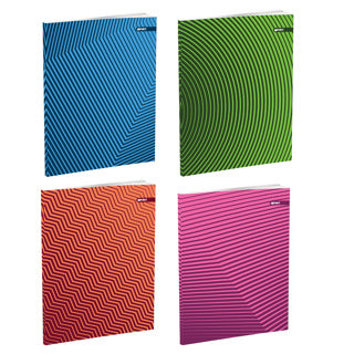 TIPTOP OFFICE Schulheft Premium "Stripes" DIN A4 52 Blatt kariert farbig sortiert