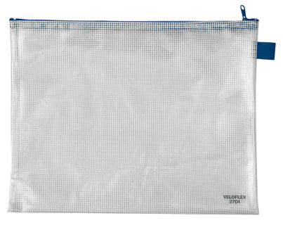 VELOFLEX Reißverschlusstasche A4 transparent