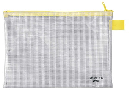 VELOFLEX Reißverschlusstasche A5 transparent