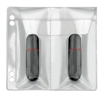 VELOFLEX USB-Hülle 2er mit Lochung 5 Stück transparent
