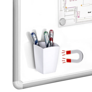 CEP Stifteköcher mit 2 Fächern magnetisch weiß