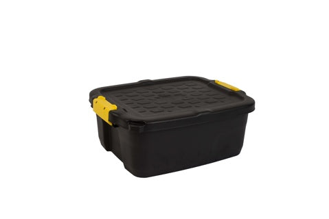 CEP Aufbewahrungsbox Heavy Duty mit Deckel 24 Liter schwarz-gelb