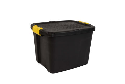 CEP Aufbewahrungsbox Heavy Duty mit Deckel 42 Liter schwarz-gelb