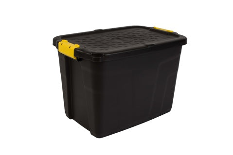 CEP Aufbewahrungsbox Heavy Duty mit Deckel 60 Liter schwarz-gelb