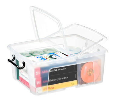 CEP Aufbewahrungsbox Smartbox 24 Liter mit Klappdeckel transparent