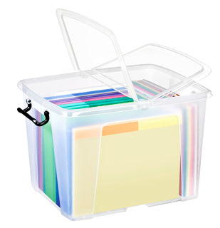 CEP Aufbewahrungsbox Smartbox 40 Liter mit Klappdeckel transparent